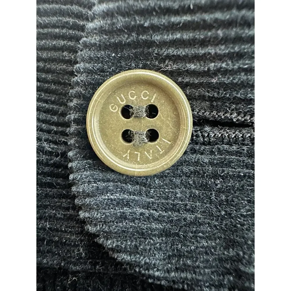 VTG‎ Gucci Corduroy Trousers Mens 52 Italy Navy OPTI Zip Designer Tailored 33x31